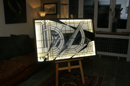 Grand Tableau lumineux à Leds. Cadre acier. 120*80 cm